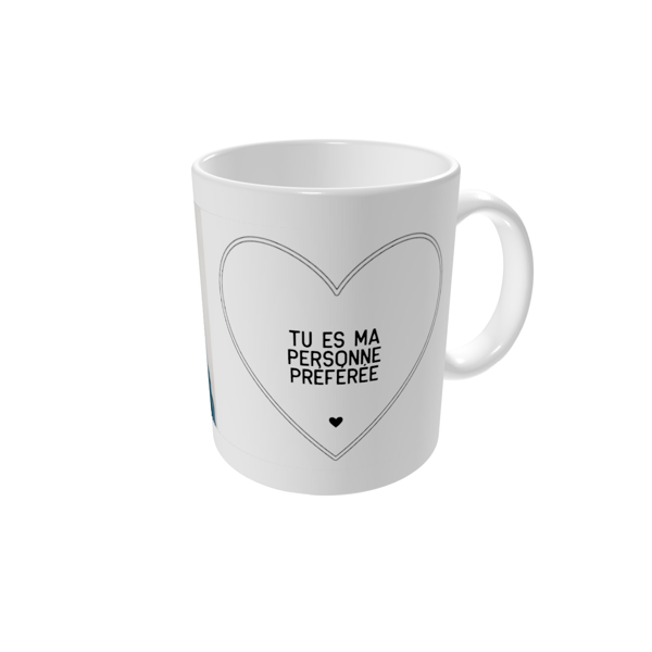 Mug personnalisé — Texte au pochoir