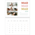 Calendrier photo A4 double (30 x 40 cm) — Lettrage coloré [Mars]