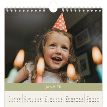 Calendrier photo carré — Chapitres pastel