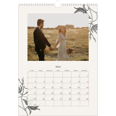 A3 Calendrier annuel — Encre & lierre [Mai]