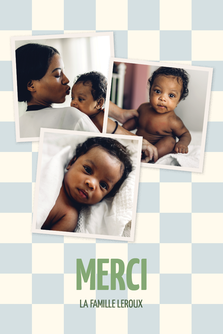 Carte de remerciement — Pop & tendresse