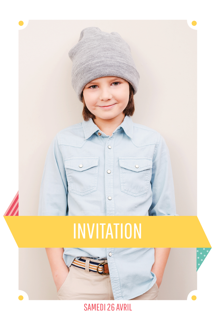 Cartons d'invitation — Ruban de fête