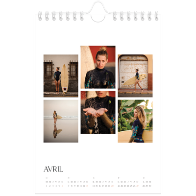 Calendrier photo A5 — Surf & couchers de soleil [Avril]