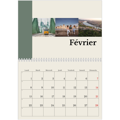 Calendrier photo A4 double (30 x 40 cm) — Vues du monde [Février]