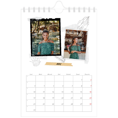 Calendrier photo A5 — Esprit scrapbook [Mai]