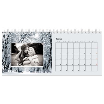 Calendrier de bureau — Saison en immersion [Janvier]