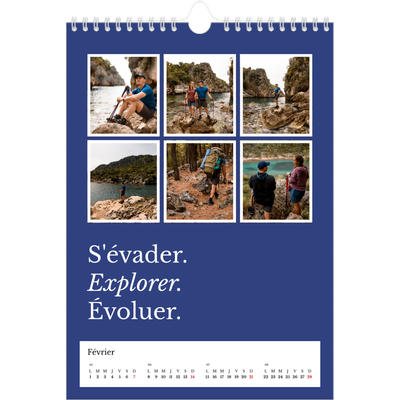 Calendrier photo A4 (20 x 30 cm) — Terre éditoriale [Février]