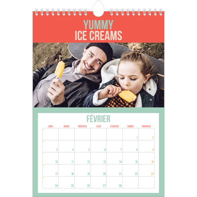 Calendrier photo A4 (20 x 30 cm) — Fun et moderne [Février]