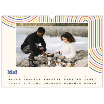 Calendrier photo A3 — Rayures rétros [couverture]