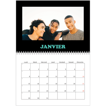 Calendrier photo A4 double — Fun Typo