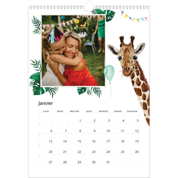 Calendrier photo A3 — Safari aquarelle