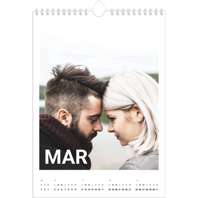 Calendrier photo A4 (20 x 30 cm) — Grand mois [Mars]