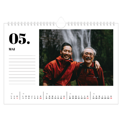 Calendrier photo A4 — Sérif et moments [couverture]