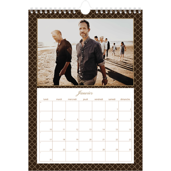 Calendrier photo A4 — Noir et blanc vintage