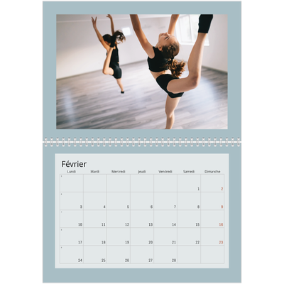 Calendrier photo A4 double (30 x 40 cm) — Neo Scandi [Février]