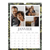 Calendrier photo A4 (20 x 30 cm) — Papier peint floral [Janvier]