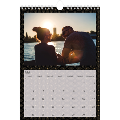 Calendrier photo A4 (20 x 30 cm) — Céleste dorée [couverture]