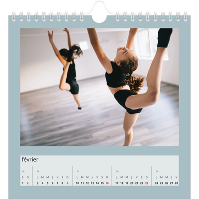 Calendriers annuels carré — Neo Scandi [Février]