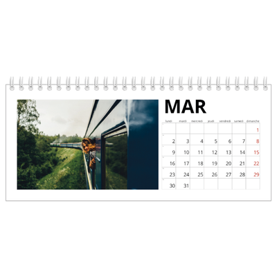 Calendrier de bureau — Espace blanc [Mars]