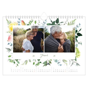 Calendrier photo A4 — Fleurs traditionelles
