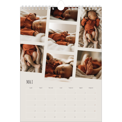 Calendrier photo A4 (20 x 30 cm) — Souvenirs en mouvement [couverture]