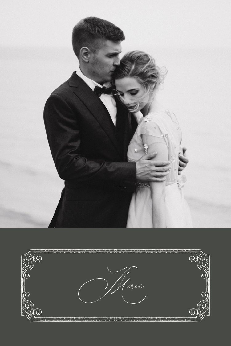 Carte de remerciement — Sombre élégance