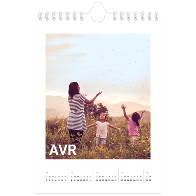 Calendrier photo A5 — Grand mois [Avril]