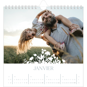 Calendrier photo carré — Invitation champêtre