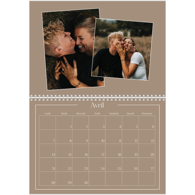 Calendrier photo A4 double (30 x 40 cm) — Souvenirs artisanaux [Avril]