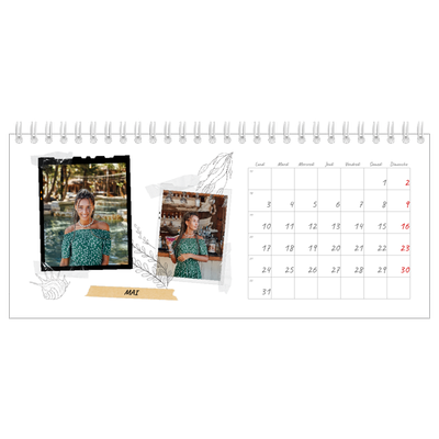 Calendrier de bureau — Esprit scrapbook [Mai]
