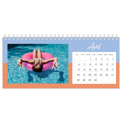 Calendrier de bureau — Papier peint acidulé [Avril]