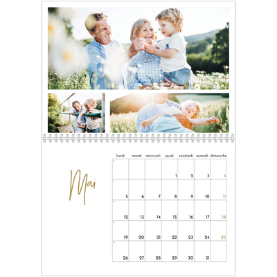Calendrier photo A4 double (30 x 40 cm) — Manuscrit [couverture]