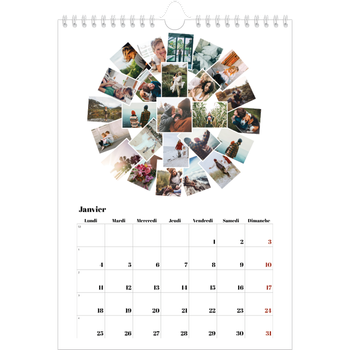 Calendrier photo A4 — Formes et collage
