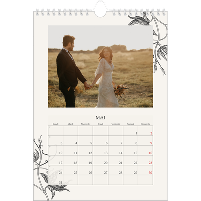 Calendrier photo A4 (20 x 30 cm) — Encre & lierre [Mai]