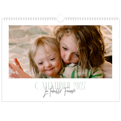Calendrier photo A3 — Mix de typographies [couverture]