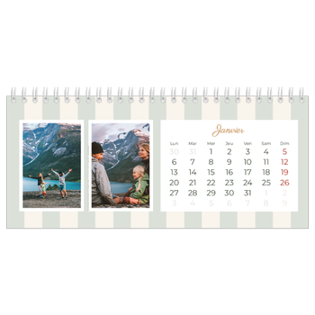 Calendrier de bureau — Lettrages et rayures