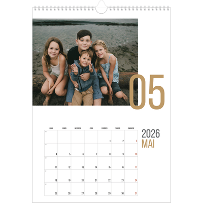 A3 Calendrier annuel — Numéros mensuels [couverture]