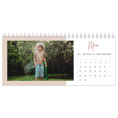 Calendrier de bureau — Palette naturelle [Mars]
