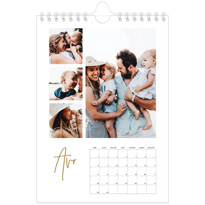 Calendrier photo A5 — Manuscrit [Avril]