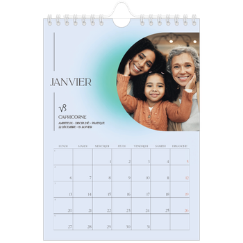 Calendrier photo A5 — Dégradé astrologique
