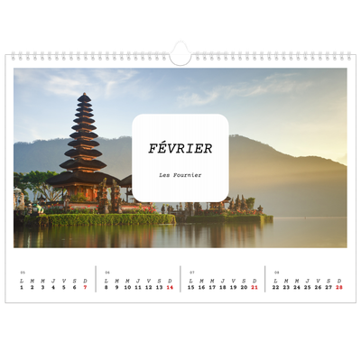 Calendrier photo A3 — Toute l'histoire [Février]