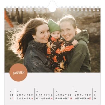Calendrier photo carré — Gommettes photo