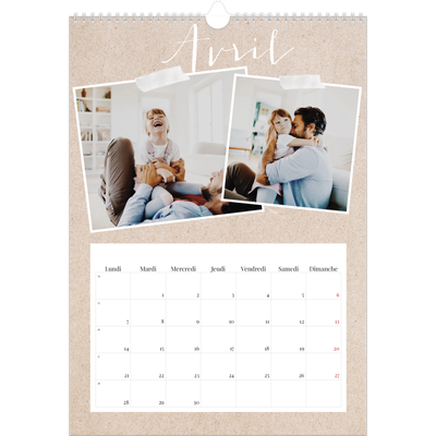 A3 Calendrier annuel — Calendrier-album [Avril]