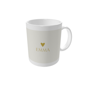 Mug personnalisé — Petit cœur doré