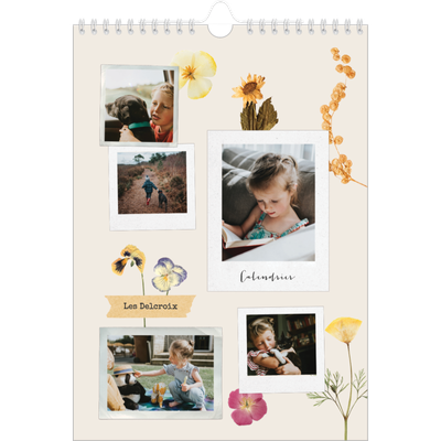 Calendrier photo A4 (20 x 30 cm) — Scrapbook vintage [couverture]