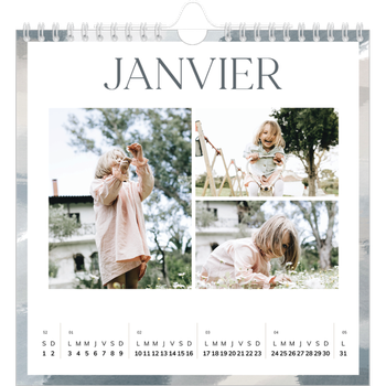 Calendrier photo carré — Effet pinceau