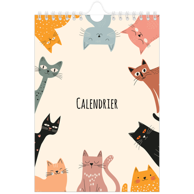 Calendrier photo A5 — Pattes de chat et gribouillis [couverture]