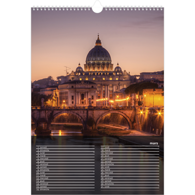 A3 Calendrier annuel — Panorama [Mars]