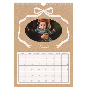 Calendrier photo A3 — Kraft et nœud