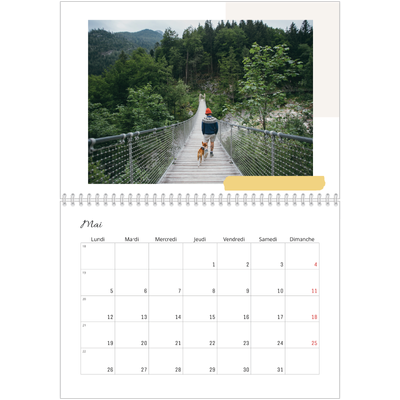 Calendrier photo A4 double (30 x 40 cm) — Tons neutres [couverture]